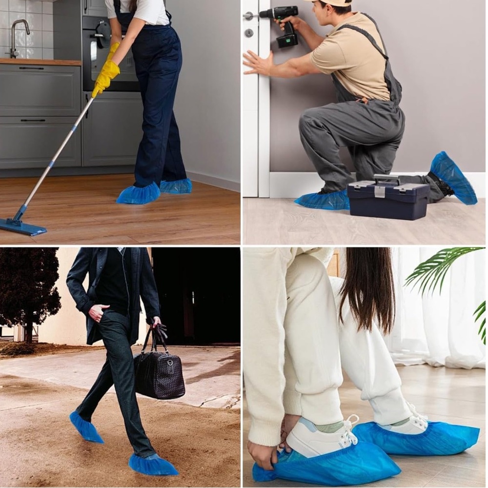 Blue shoe covers Disposable Size XL 10 count/5 pairs